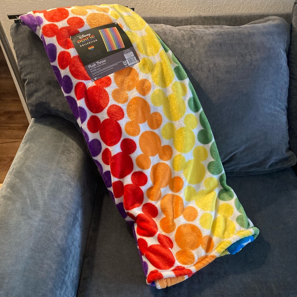 Disney Pride Rainbow Throw Blanket